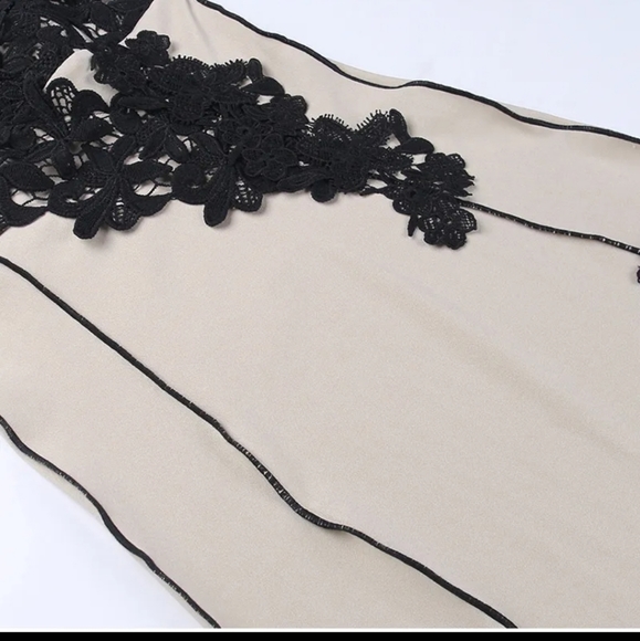 Lace body con slip dress - Picture 4 of 7